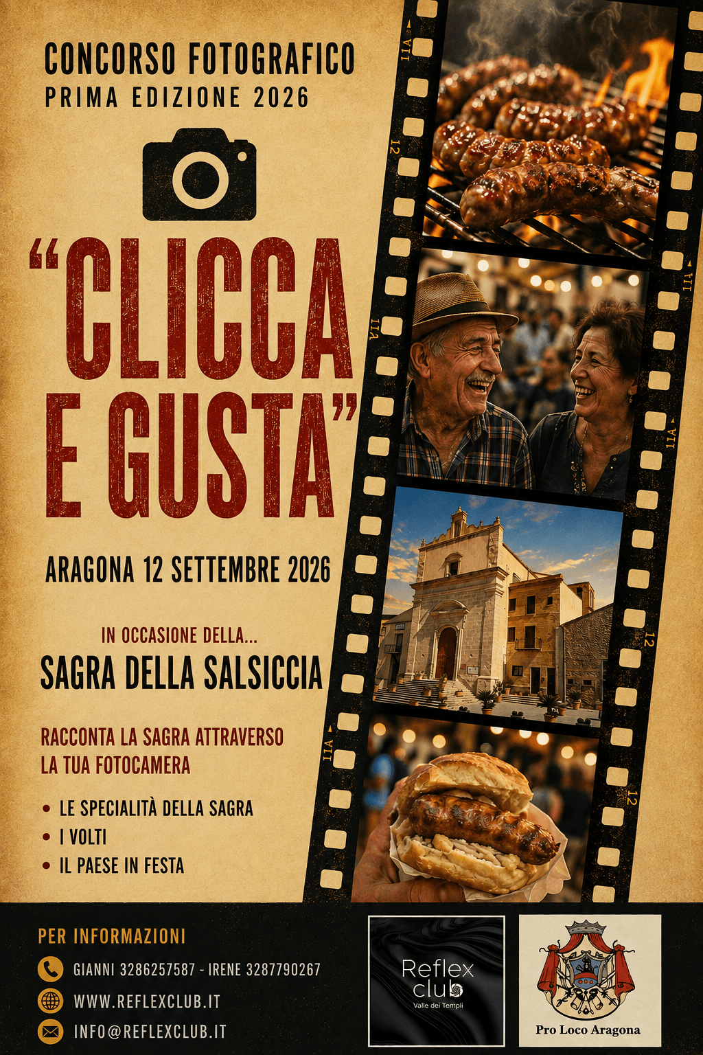 Locandina del concorso fotografico Clicca e Gusta